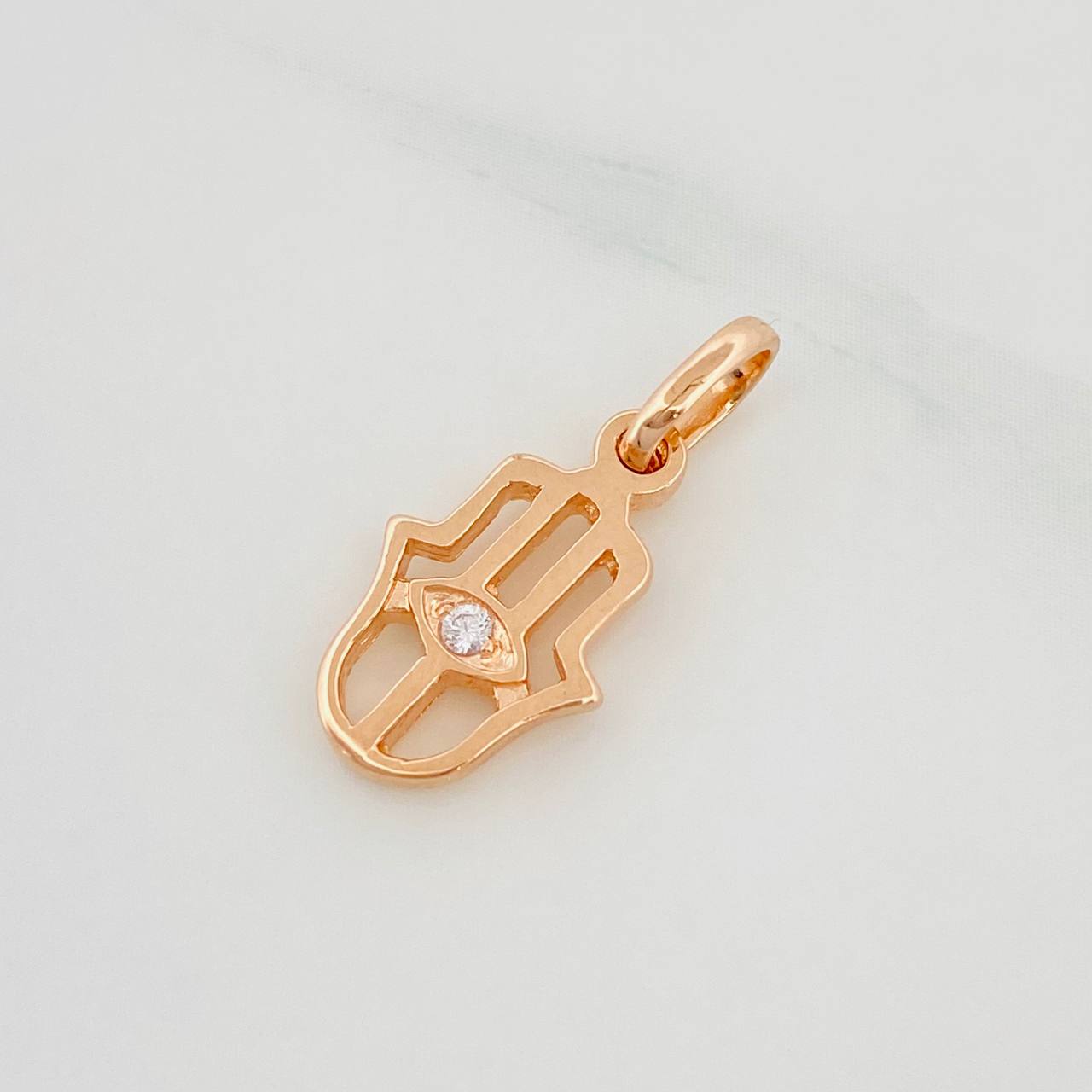 Dije Mano Hamsa 1.25g / 3/4 in Oro Rosa 18K