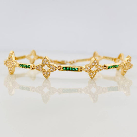 Pulso Flores 8.1g / 7 1/4 in / 2.23mm Oro Amarillo 18K