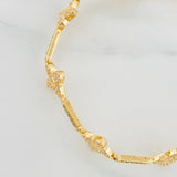 Pulso Flores 8.1g / 7 1/4 in / 2.23mm Oro Amarillo 18K