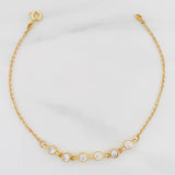 Pulso Aro Seguido Circulos 2.75g / 7 1/2 in / 1.39mm Oro Amarillo 18K