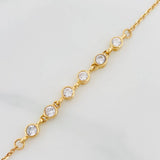 Pulso Aro Seguido Circulos 2.75g / 7 1/2 in / 1.39mm Oro Amarillo 18K
