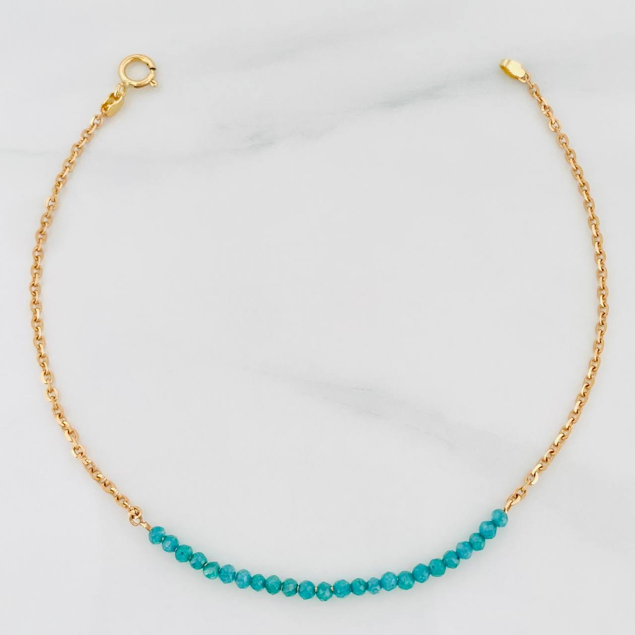 Pulso Aro Seguido Bolas 1.65g / 7 in / 1.5mm Oro Amarillo 18K