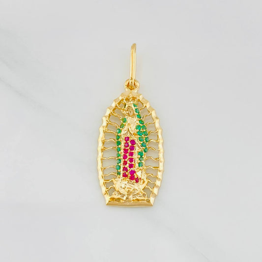Pendant Virgin of Guadalupe 3g / 1 1/4 in 18K Yellow Gold