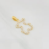 Dije Silueta Oso Ts 2g / 1 in Dos Oros Amarillo Blanco 18K