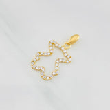 Dije Silueta Oso Ts 2g / 1 in Dos Oros Amarillo Blanco 18K