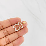 Dije Silueta Oso Ts 2g / 1 in Dos Oros Amarillo Blanco 18K