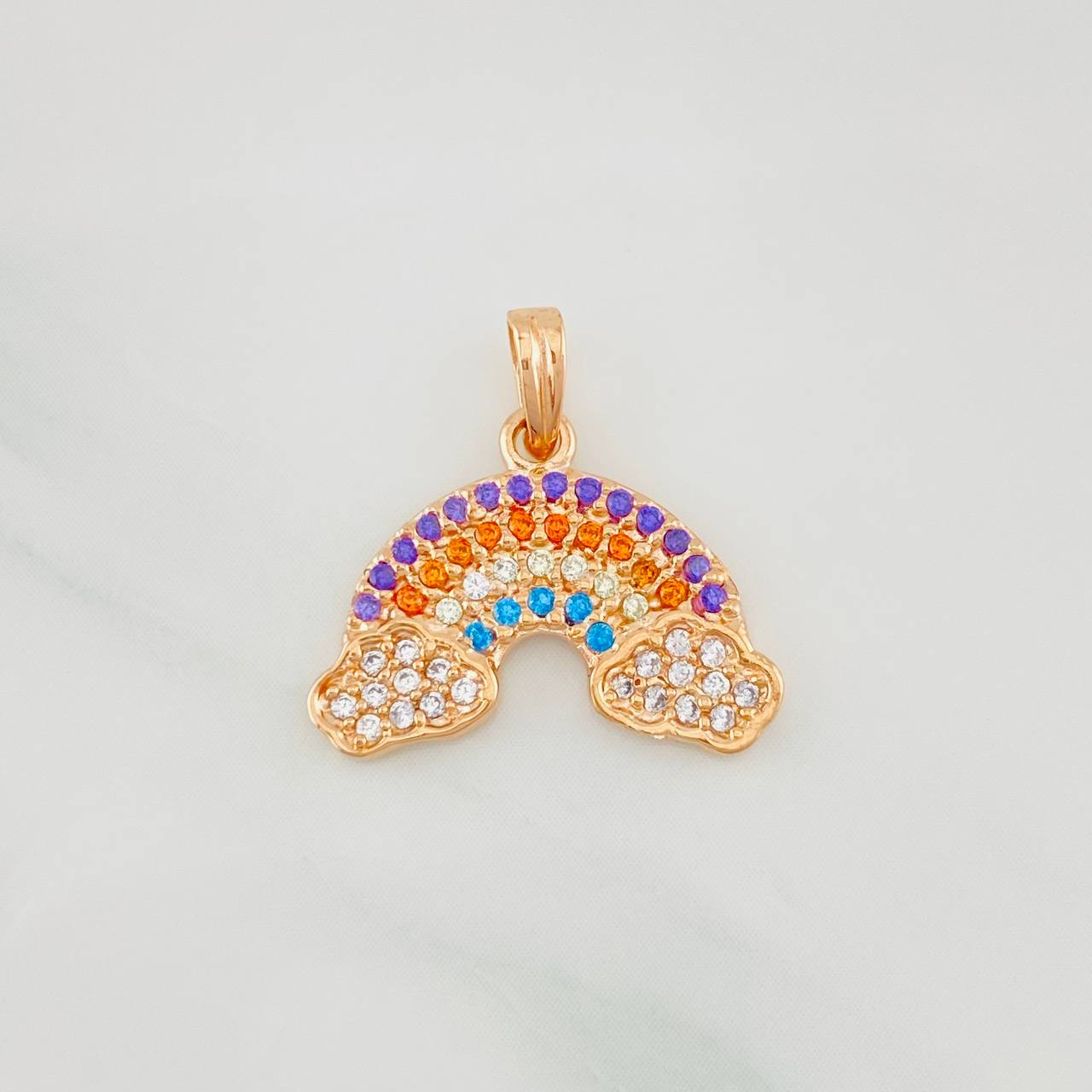 Pendant Rainbow 1.8g / 3/4 in 18K Rose Gold