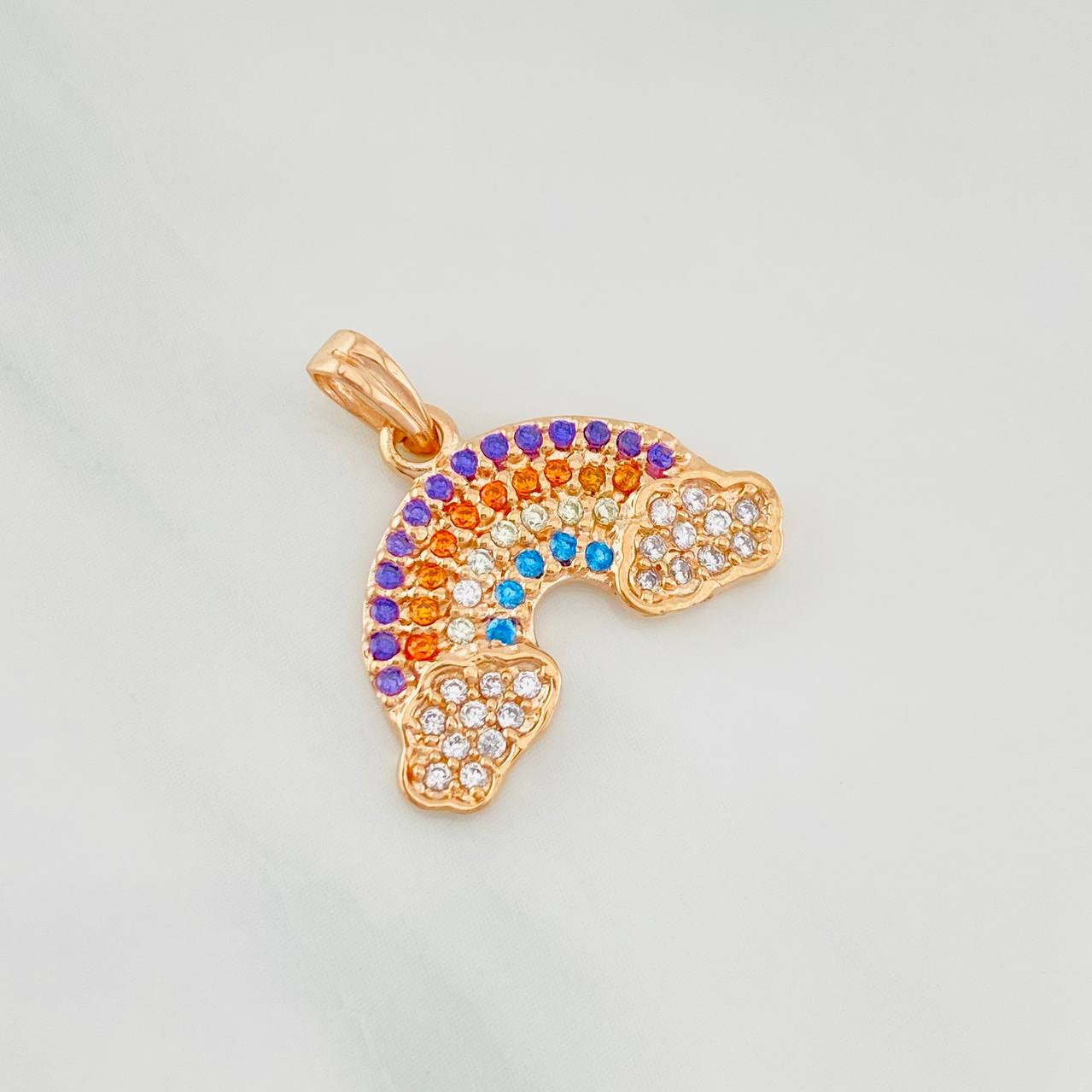 Pendant Rainbow 1.8g / 3/4 in 18K Rose Gold