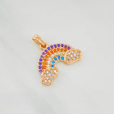 Pendant Rainbow 1.8g / 3/4 in 18K Rose Gold