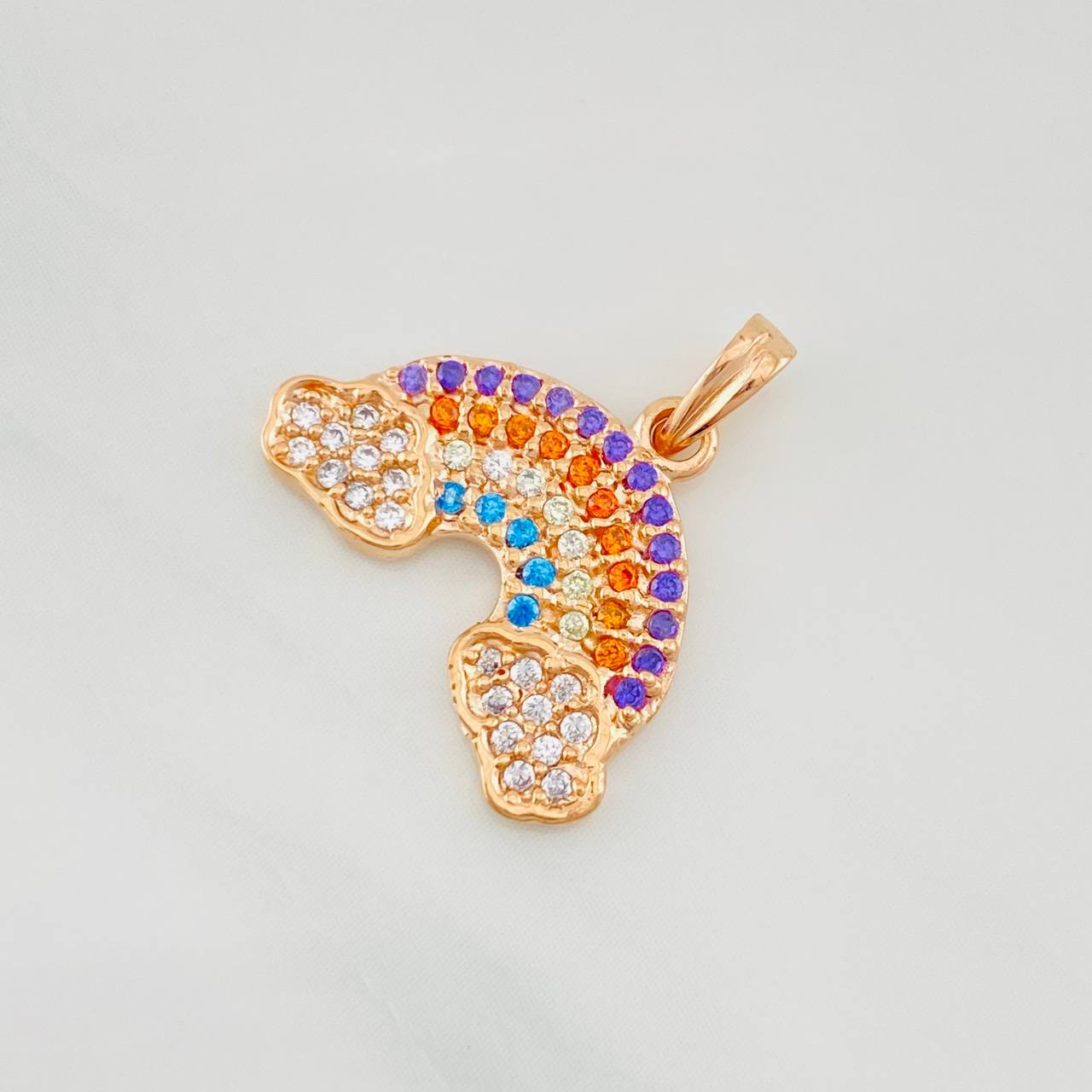 Pendant Rainbow 1.8g / 3/4 in 18K Rose Gold