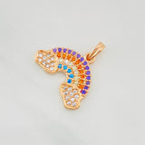 Pendant Rainbow 1.8g / 3/4 in 18K Rose Gold
