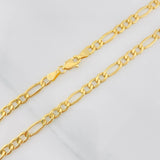 Cadena Figaro 7.55g / 24 in / 4.2mm Oro Amarillo 18K