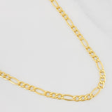 Cadena Figaro 7.55g / 24 in / 4.2mm Oro Amarillo 18K