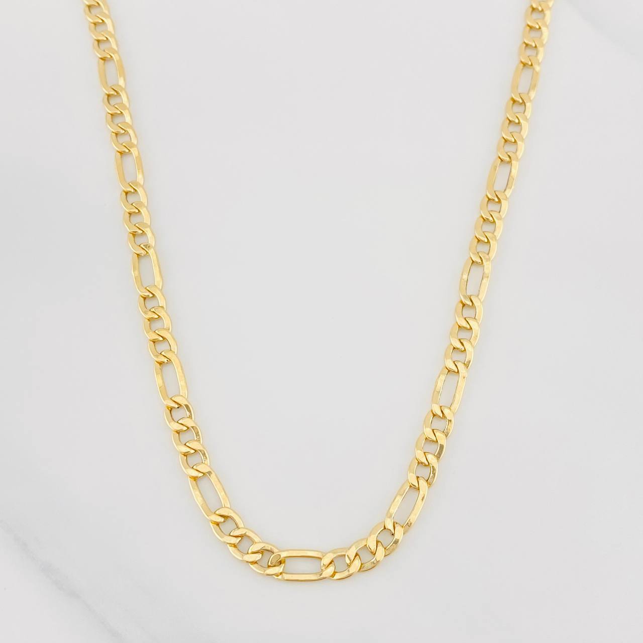 Cadena Figaro 6.65g / 24 in / 4.19mm Oro Amarillo 18K