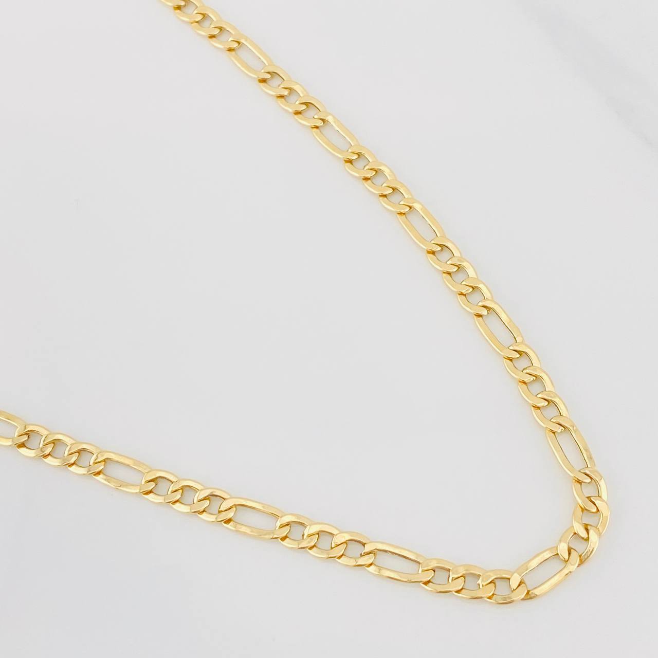 Cadena Figaro 6.65g / 24 in / 4.19mm Oro Amarillo 18K