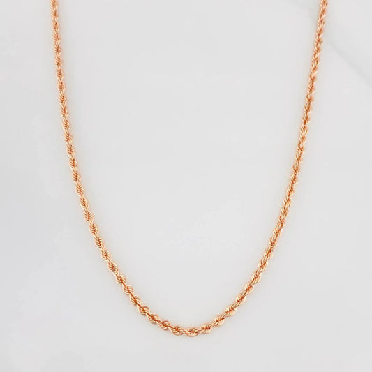 Cadena Lazo 3.7g / 24 in / 1.1mm Oro Rosa 18K