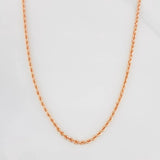 Rope Chain 3.7g / 24 in / 1.1mm Rose Gold 18K