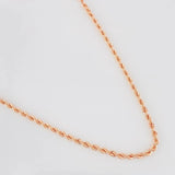 Rope Chain 3.7g / 24 in / 1.1mm Rose Gold 18K