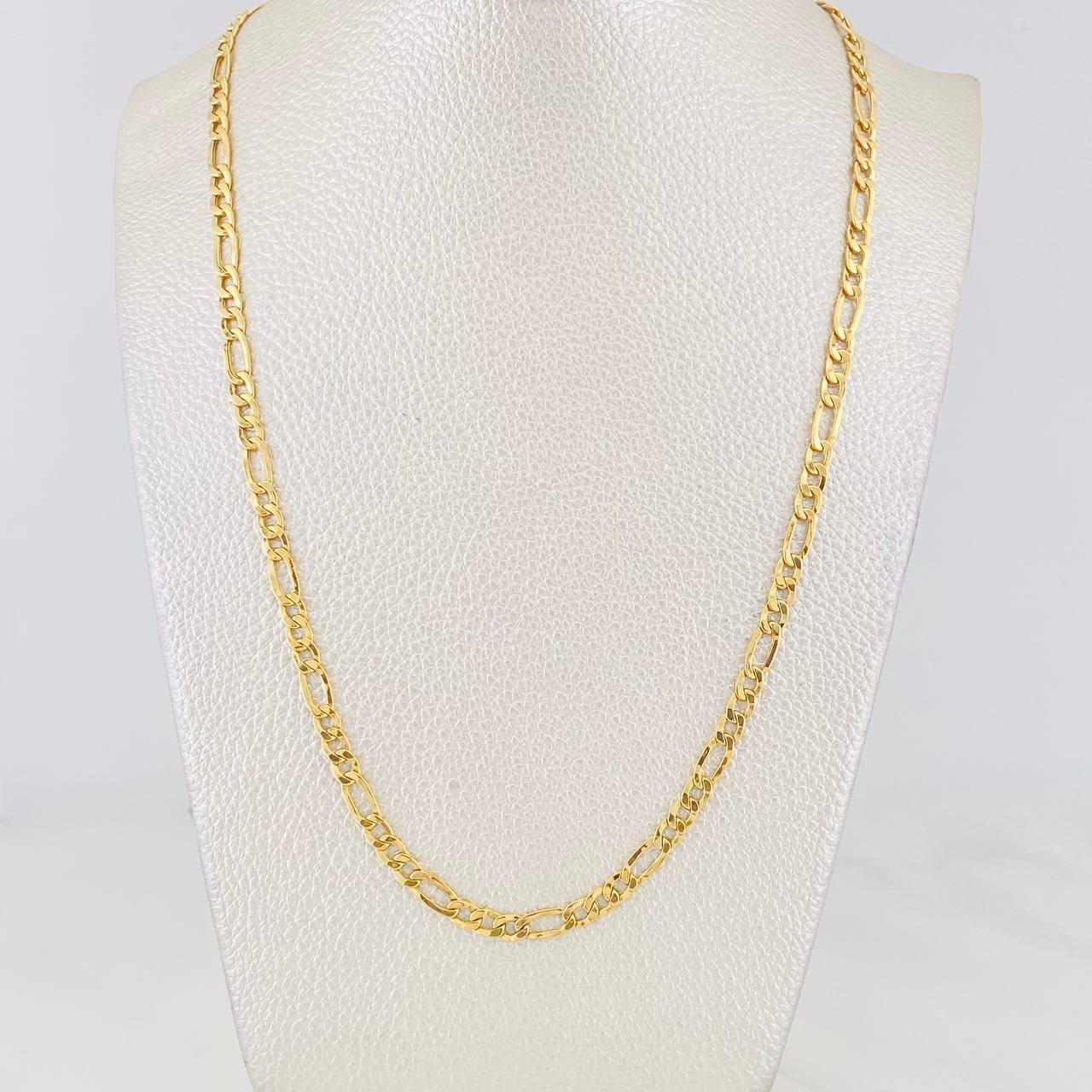 Cadena Figaro 7.4g / 24 in / 4.65mm Oro Amarillo 18K