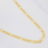 Cadena Figaro 7.4g / 24 in / 4.65mm Oro Amarillo 18K