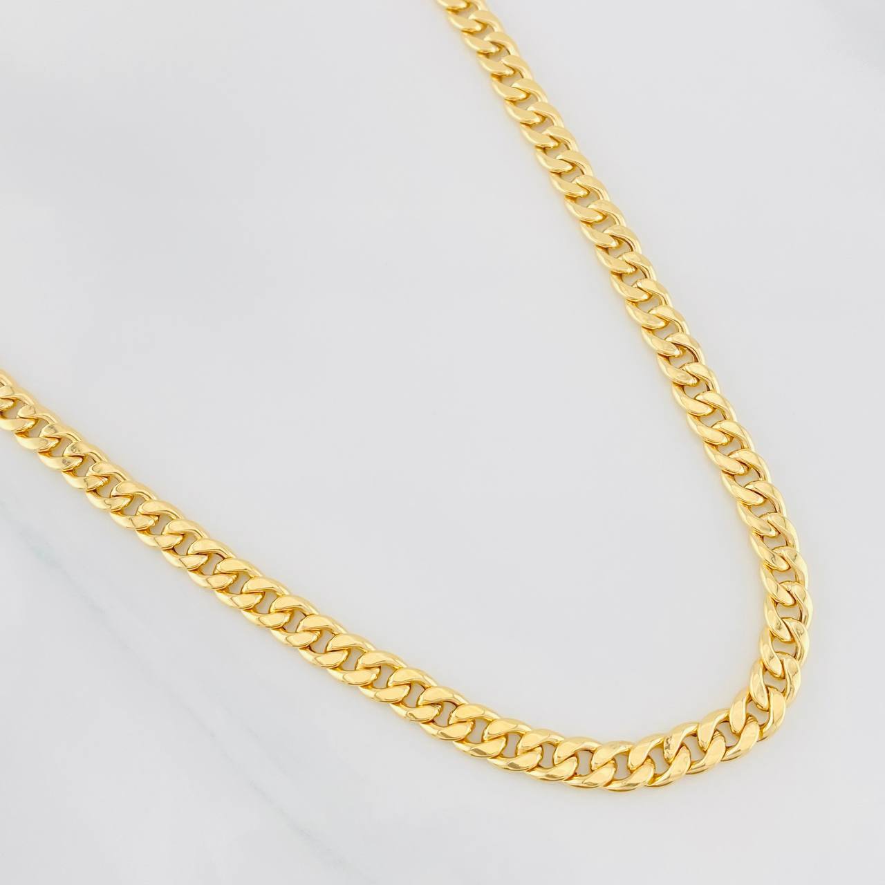 Cadena Cubana 7.95g / 28 in / 5.23mm Oro Amarillo 18K