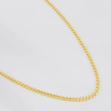 Cadena Cubana 3.1g / 24 in / 2.44mm Oro Amarillo 18K