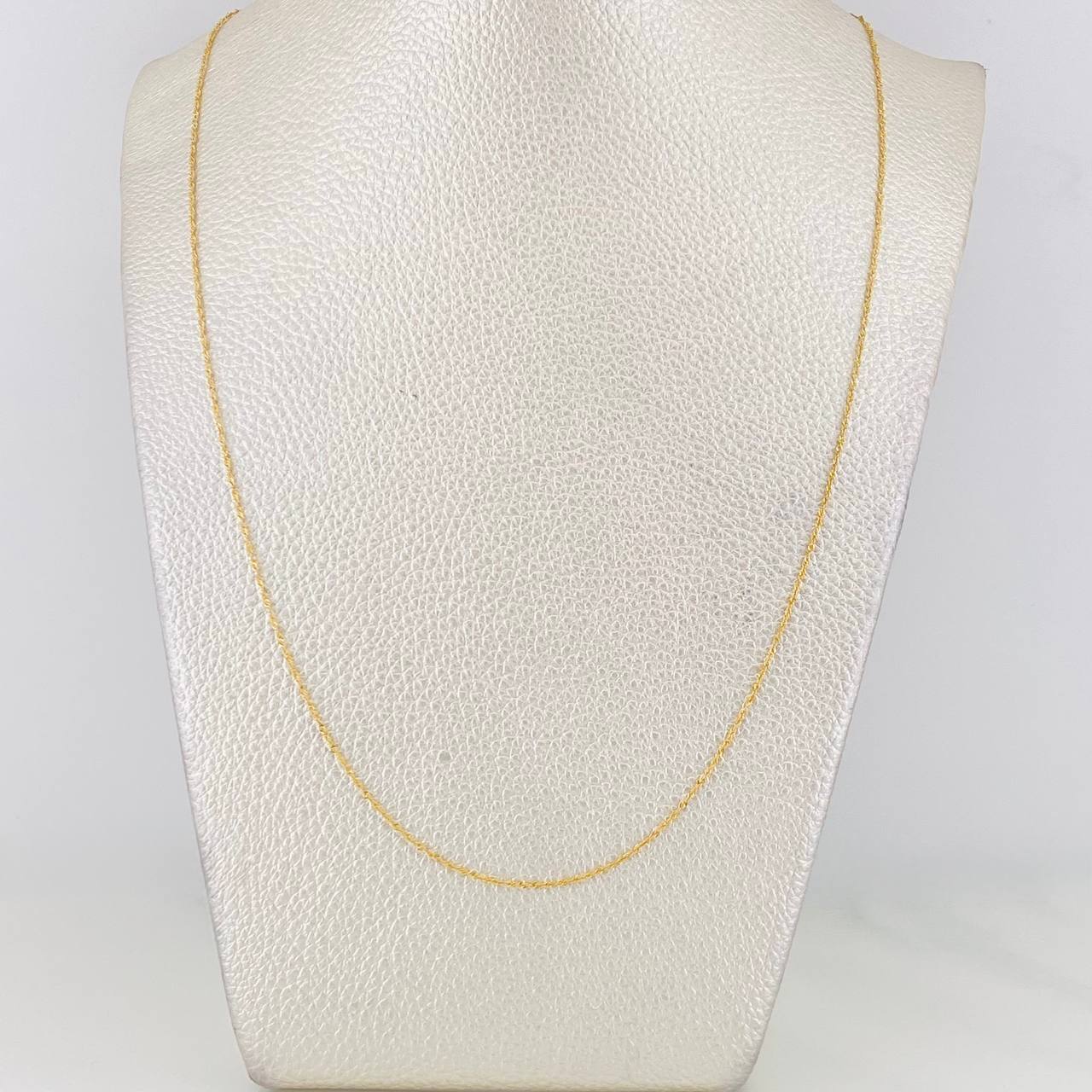 Cadena Singapur 0.9g / 20 in / 0.55mm Oro Amarillo 18K