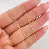 Cadena Singapur 0.9g / 20 in / 0.55mm Oro Amarillo 18K