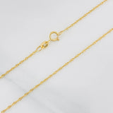 Cadena Singapur 0.9g / 20 in / 0.55mm Oro Amarillo 18K