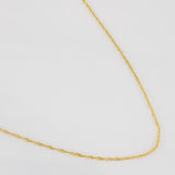 Cadena Singapur 0.9g / 20 in / 0.55mm Oro Amarillo 18K