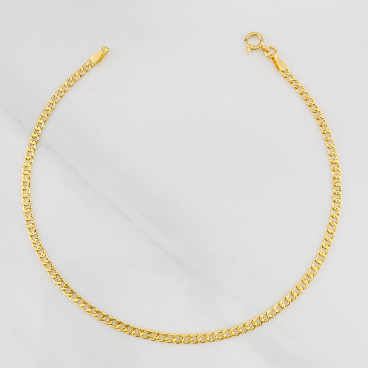 Pulso Cubano 0.8g / 7 1/2 in / 2.14mm Oro Amarillo 18K