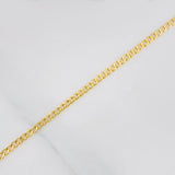 Pulso Cubano 0.8g / 7 1/2 in / 2.14mm Oro Amarillo 18K