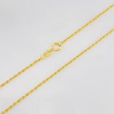 Cadena Lazo 1.1g / 24 in / 1.08mm Oro Amarillo 18K