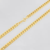 Cadena Cubana 5.85g / 28 in / 4.28mm Oro Amarillo 18K