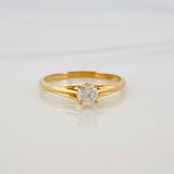 Anillo Solitario Diamantes 25Pts 1.8 g / T6 1/4 Oro Amarillo 18K