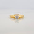 Anillo Solitario Diamantes 26Pts 2.25 g / T7 Oro Amarillo 18K