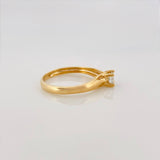 Anillo Solitario Diamantes 26Pts 2.25 g / T7 Oro Amarillo 18K