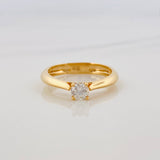 Anillo Solitario Diamantes 26Pts 2.55 g / T6 Oro Amarillo 18K