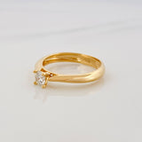 Anillo Solitario Diamantes 26Pts 2.55 g / T6 Oro Amarillo 18K