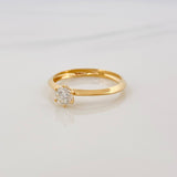 Anillo Solitario Diamantes 28Pts 1.15 g / T5 3/4 Oro Amarillo 18K