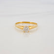 Anillo Solitario Diamantes 25Pts 1.35 g / T6 Oro Amarillo 18K