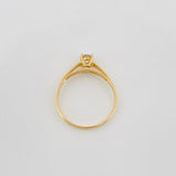 Anillo Solitario Diamantes 25Pts 1.35 g / T6 Oro Amarillo 18K