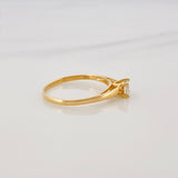 Anillo Solitario Diamantes 25Pts 1.35 g / T6 Oro Amarillo 18K