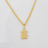 Set Cadena Lazo + Dije Oso Ts / 1.3 g / 17 3/4 in Oro Amarillo 18K