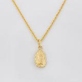 Set Cadena Lazo + Dije Silueta Virgen Guadalupe / 1.35 g / 17 3/4 in Oro Amarillo 18K