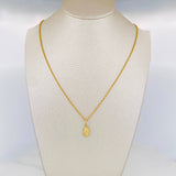 Set Cadena Lazo + Dije Silueta Virgen Guadalupe / 1.25 g / 17 3/4 in Oro Amarillo 18K