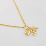 Set Cadena Lazo + Dije Tres Gracias / 1.6 g / 19 3/4 in Oro Amarillo 18K