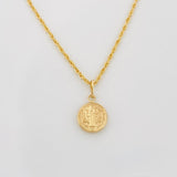 Set Cadena Lazo + Dije San Benito / 1.45 g / 19 3/4 in Oro Amarillo 18K