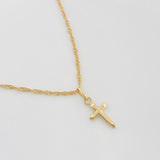 Set Cadena Lazo + Dije Cruz / 1.85 g / 17 3/4 in Oro Amarillo 18K