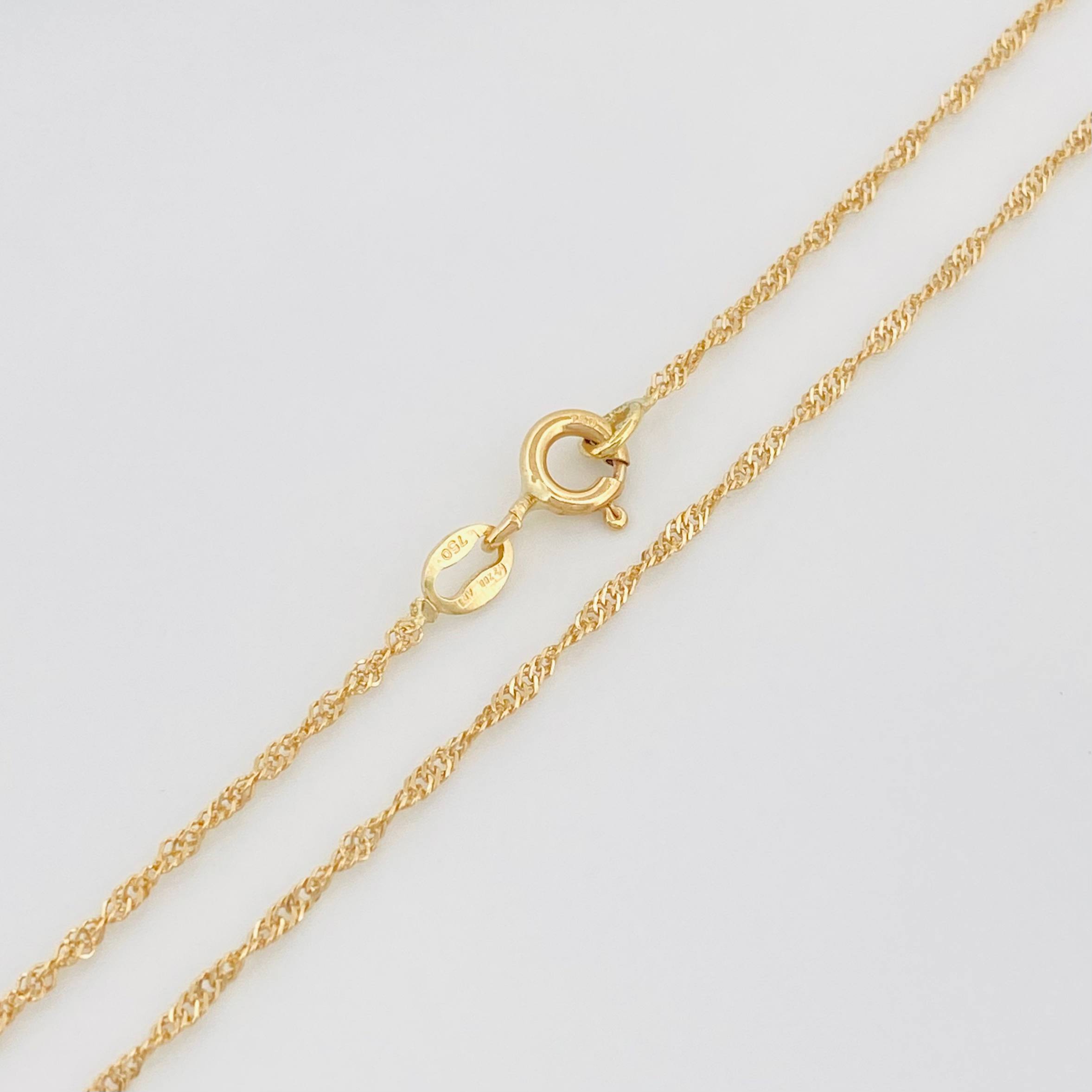 Set Cadena Lazo + Dije Tres Gracias / 1.6 g / 19 3/4 in Oro Amarillo 18K